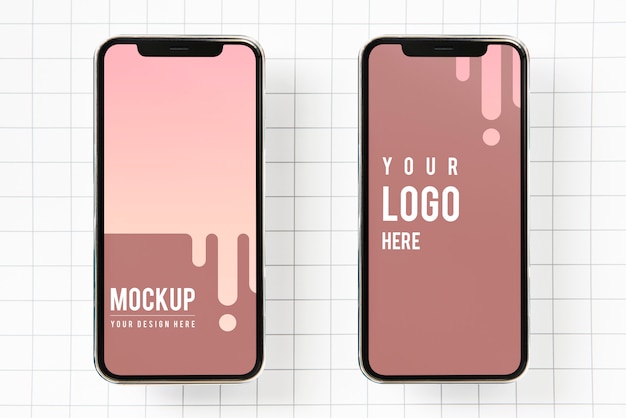 PSD premium mobile phone screen mockup template