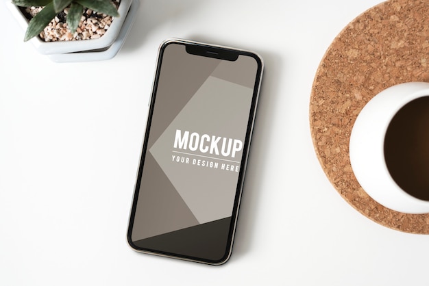 PSD premium mobile phone screen mockup template