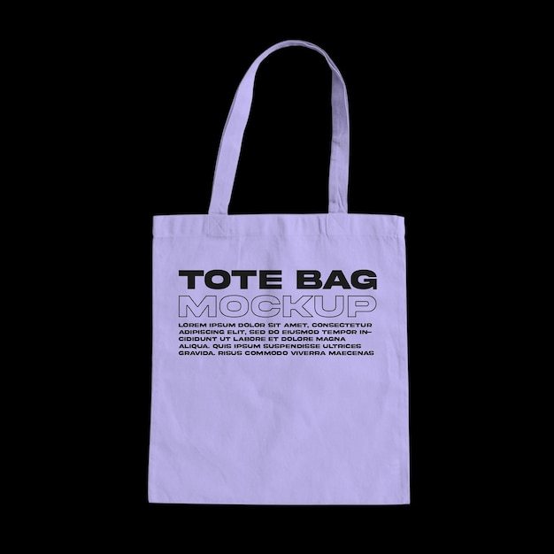 PSD premium mockup psd tote bag purple