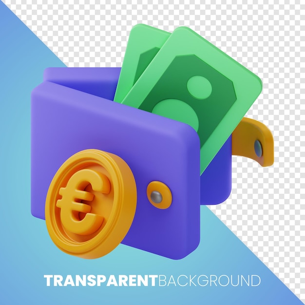 Premium Money Finance icon 3d rendering High Resolution PNG tranparent background