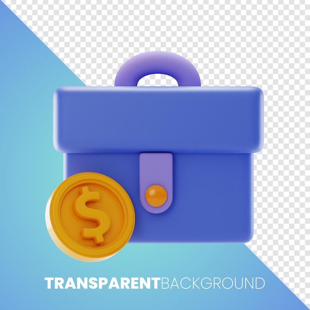 Premium Money Finance icon 3d rendering High Resolution transparent background PNG