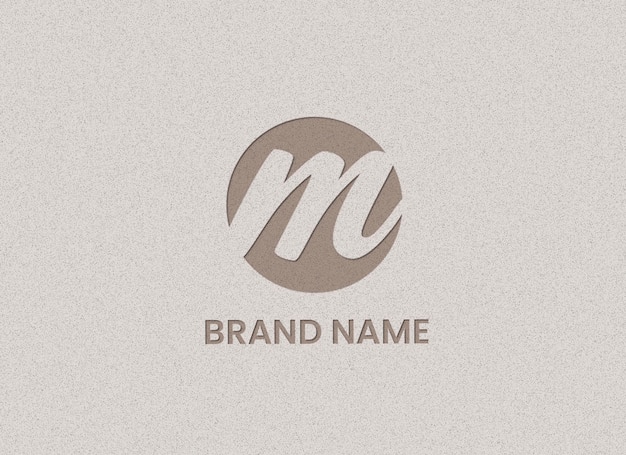 premium paper logo design mockup