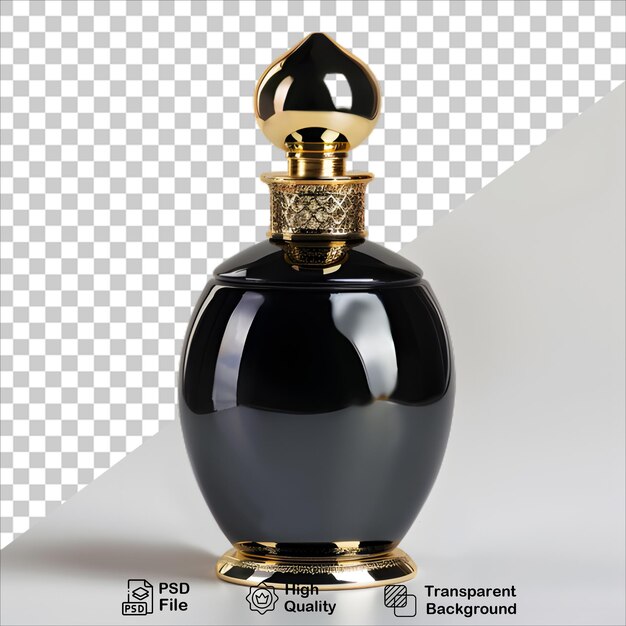 PSD premium perfume bottle with gold finish