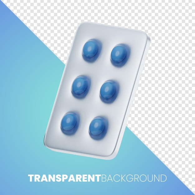 Premium Pill Health Medical icon 3d rendering PNG transparent background