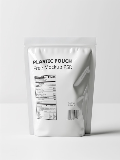 Premium Plastic pouch mockup