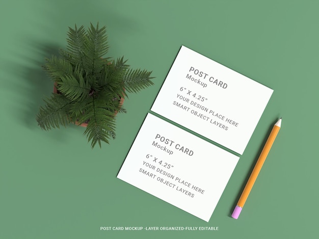 Premium  Post Card Mockup design