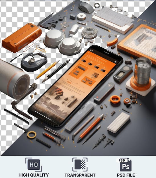 premium of professional mobile app development tools set up on a table