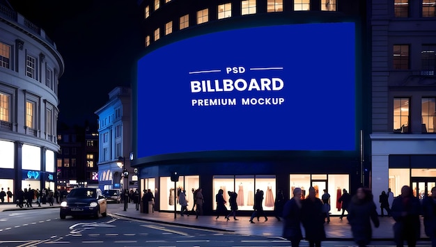 premium PSD billboard mockup