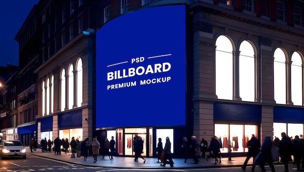 premium PSD billboard mockup