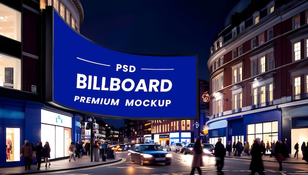 premium PSD billboard mockup