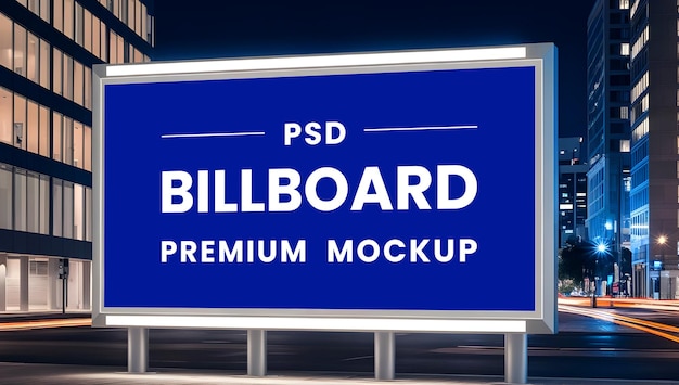 premium PSD billboard mockup