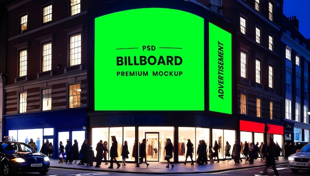 premium PSD billboard mockup