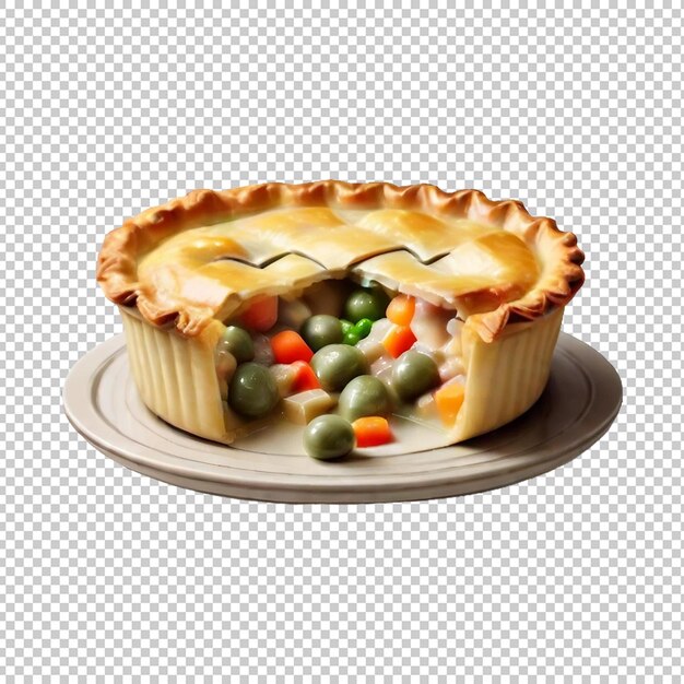 Premium PSD Delicious pot pie savory isolated on transparent background