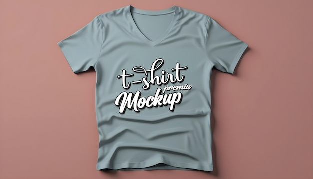 Premium PSD editable v neck T shirt mockup