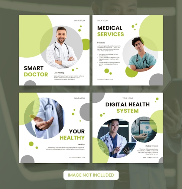 PSD premium psd medical with doctor social media post template