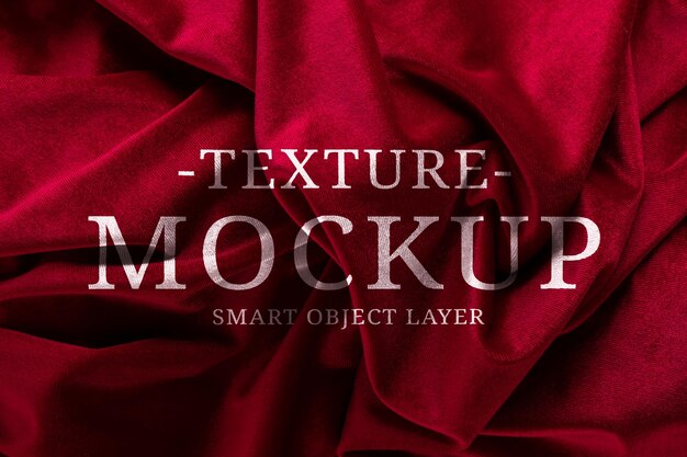 Premium psd velvet fabric mockup with editable text