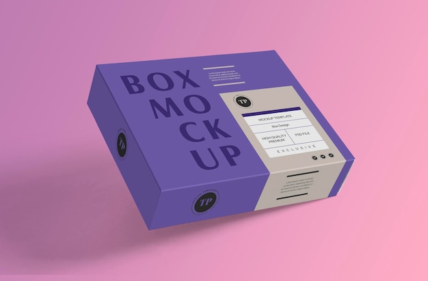 Premium Quality Box Mockup Slant Packaging Design