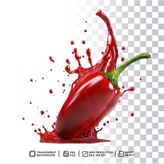 Premium Quality Chili Color Splash with Abstract Design