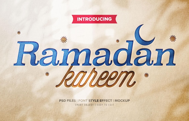 Premium Ramadan kareem text effect