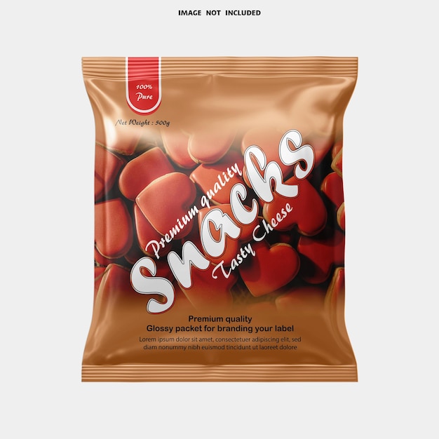 PSD premium snack packaging for branding