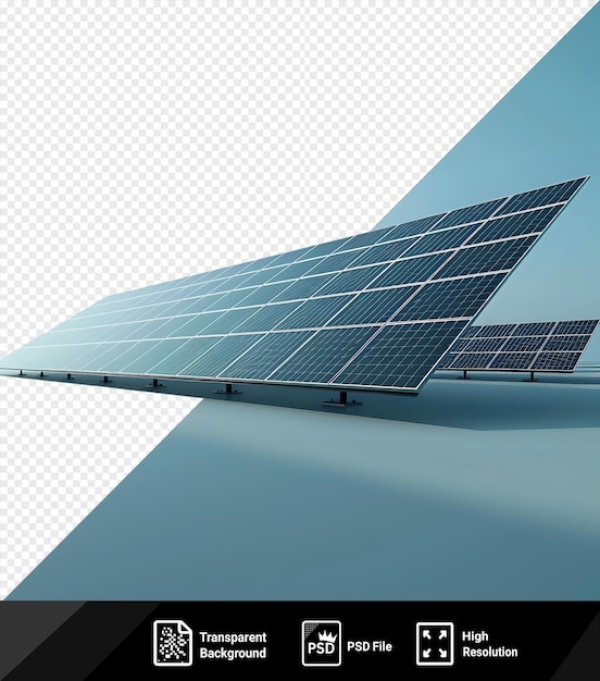 premium of solar panel on the roof of a building against a clear blue sky png