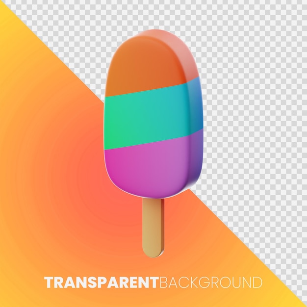 premium summer icon 3d rendering on isolated background