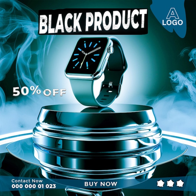 PSD premium watch marketing highsale web banner designs ai generative