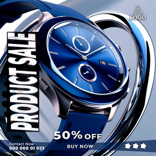 PSD premium watch marketing web banner designs ai generative