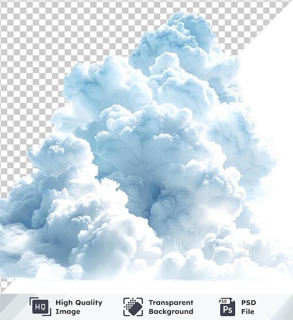 premium white clouds isolated on transparent background with no other objects present in the image