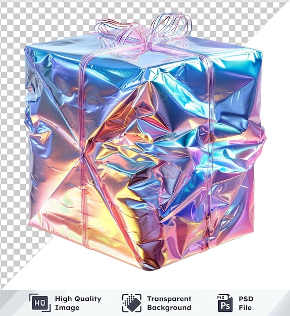 premium wrapped gift isolated on transparent background