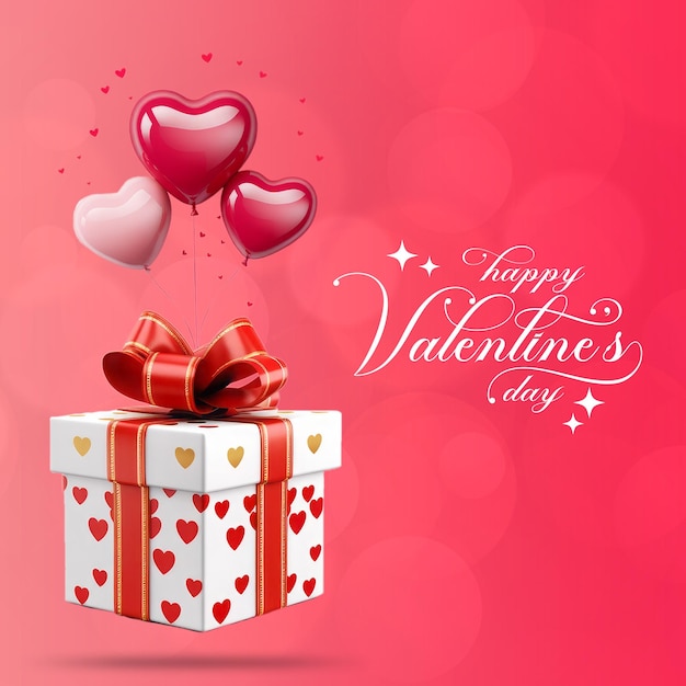 Present Love Gift Happy Valentines Day Vector Art