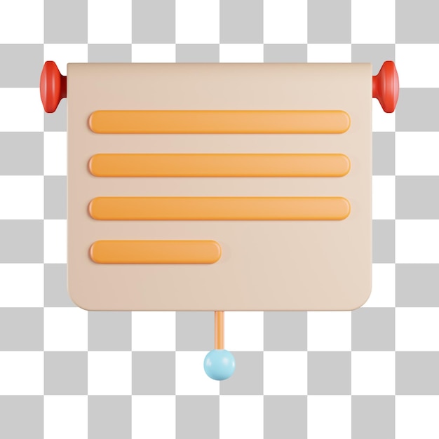 Presentation Board 3D Icon