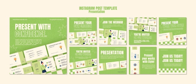 PSD presentation slides instagram posts