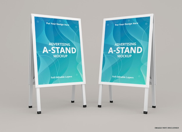 Presentation A stand banner mockup