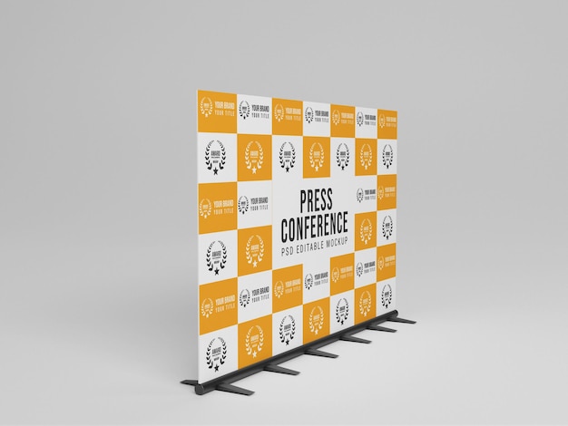 Press conference banner mockup