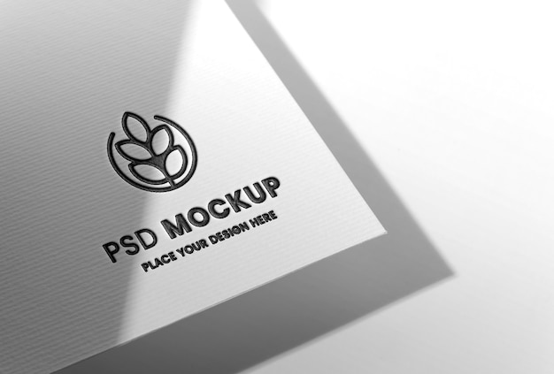 Press logo on paper mockup