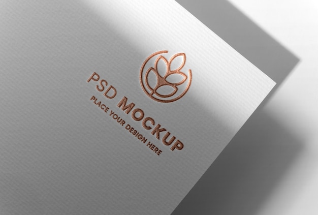 Press logo on paper mockup