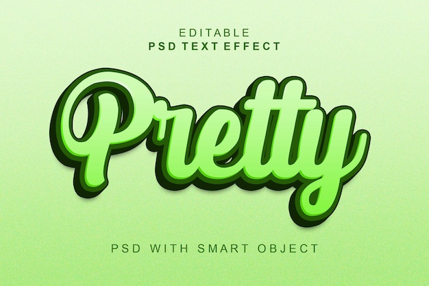 Pretty 3D text effect