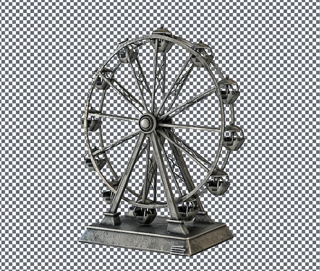 Pretty Ferris Wheel shaped Ring Holder isolated on transparent background