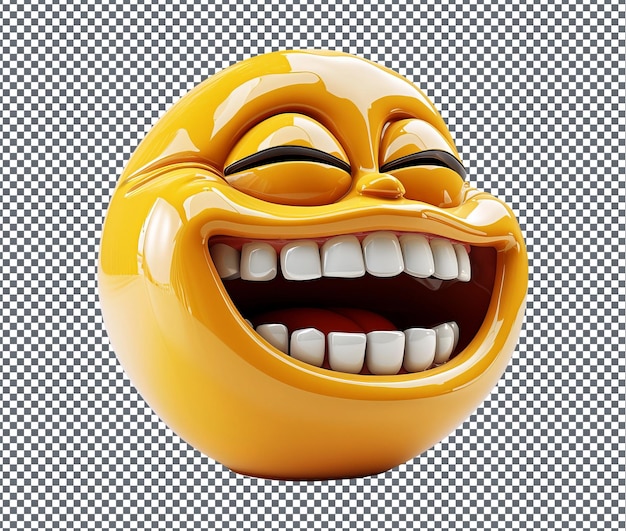 PSD pretty laughing out loud isolated on transparent background