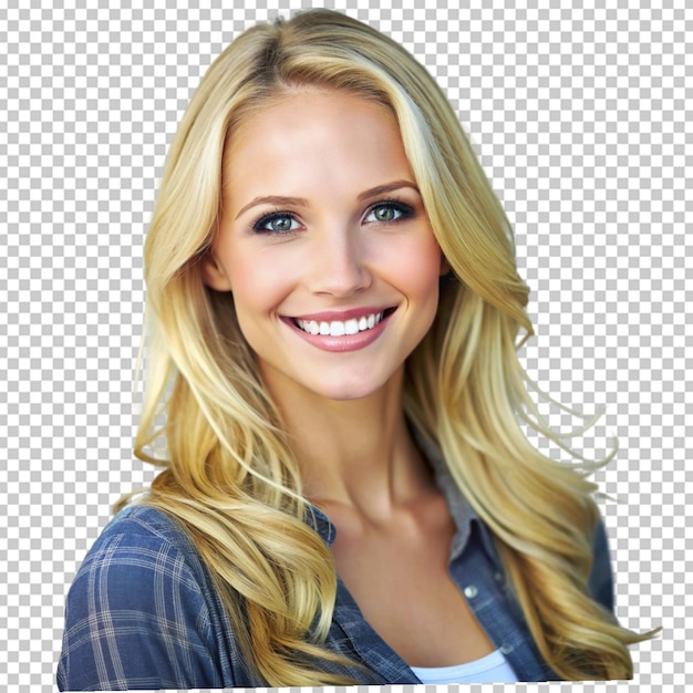 PSD pretty smiling joyfully young woman with fair hair