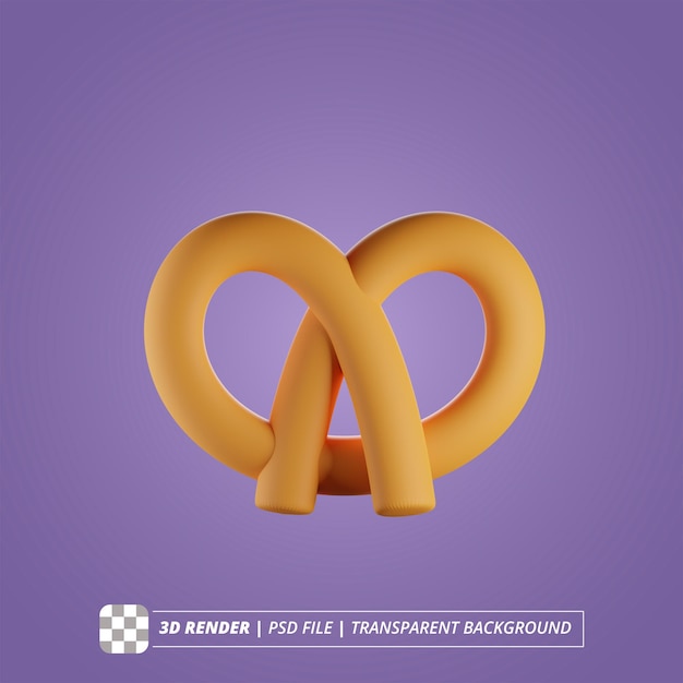 PRETZEL 3D RENDER ISOLATED IMAGES