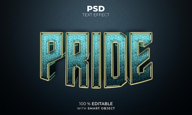 Pride 3D editable text effect