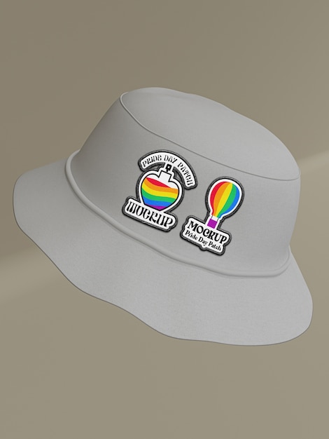 Pride day patches mockup