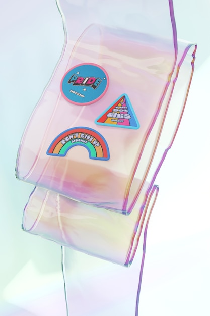 Pride day patches  mockup