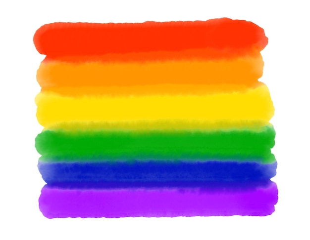 PSD pride flag watercolor art icon symbol isolated