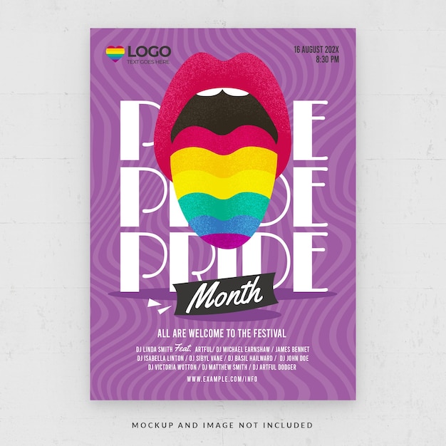 Pride LGBT Celebration Event Flyer Template in PSD