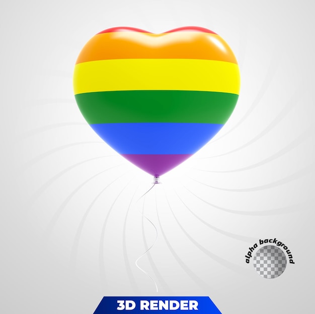 pride month 3d element for composition