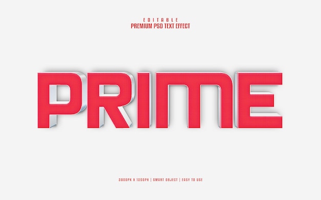 Prime editable premium psd text effect