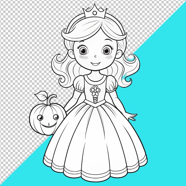 PSD princess halloween vector on transperent background